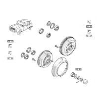 REARBRAKEDRUM + BEARINGS